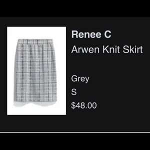 Gray knit pencil skirt NWT